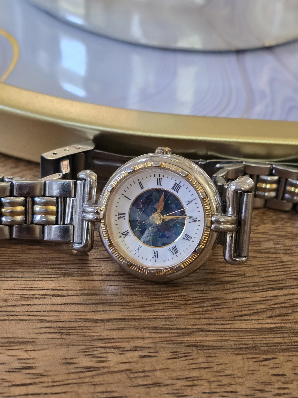 Two-Tone Women's Bracelet Watch - Silver & Gold Fossil